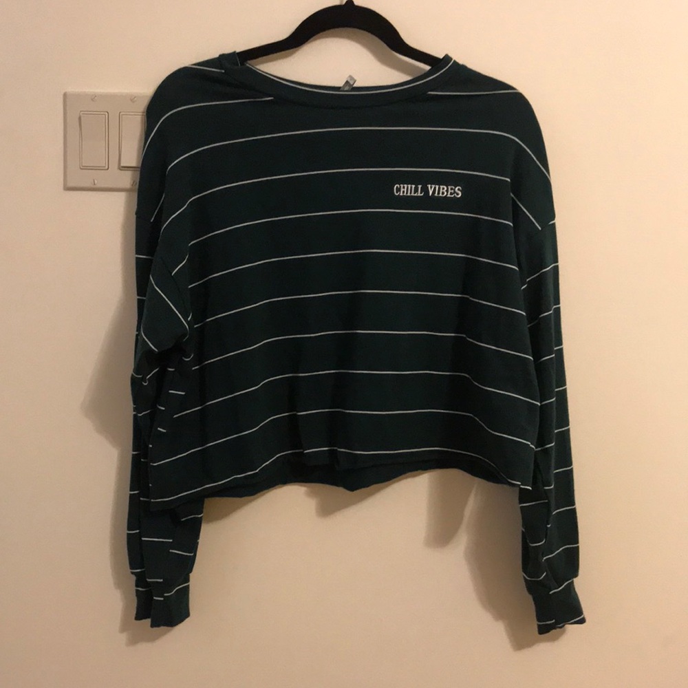 COMFY LONG SLEEVE CROP T-SHIRT CASUAL